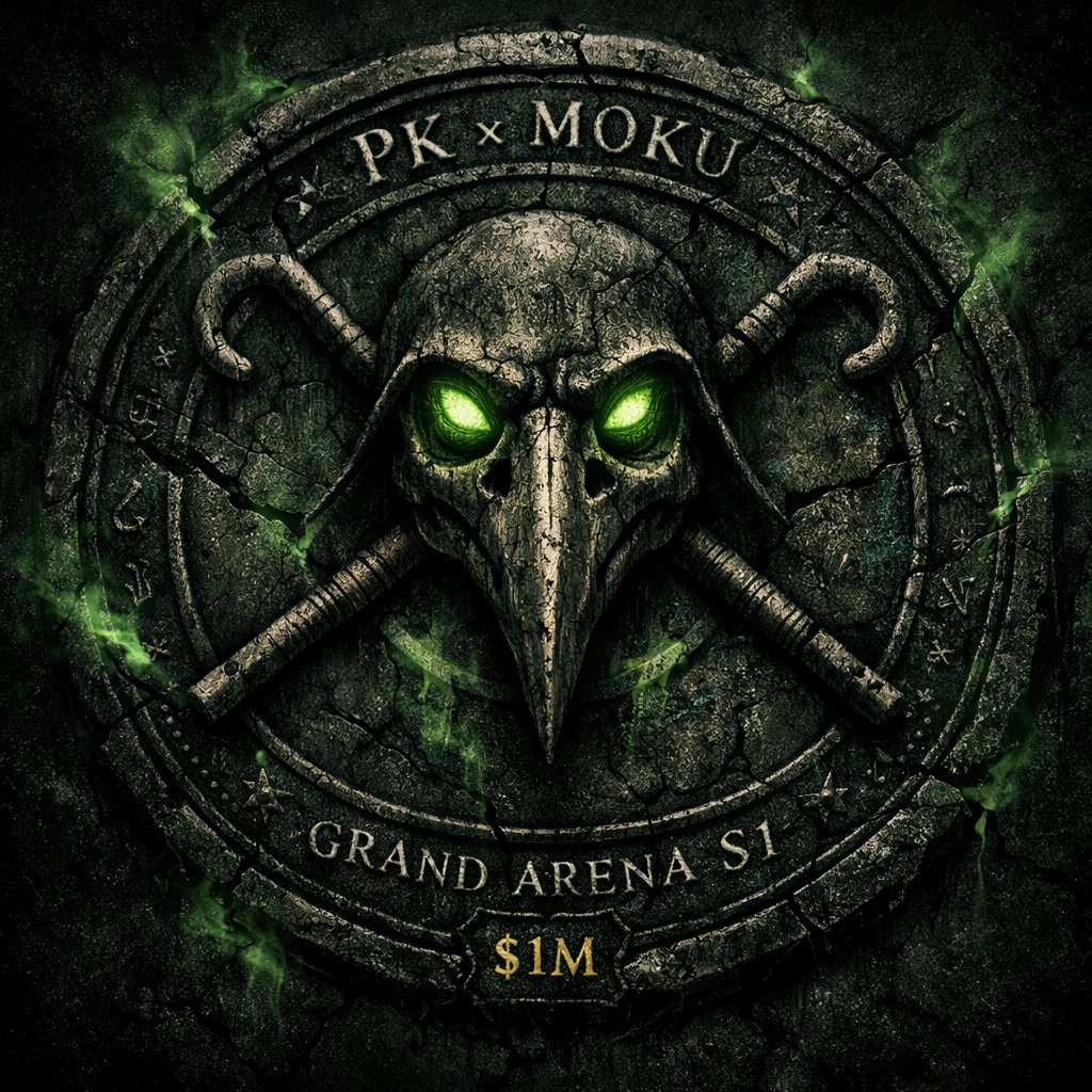 _Daspin's tweet photo. LOCKED IN ⚔️ PK × MOKU | Grand Arena S1 💀🟢
We’re stacking legendaries, grinding packs, and ready to plague the leaderboard.
$1M prize pool. Join the plague or get rekt 👑
@Plague_Knights @Moku_HQ
#PKxMOKU #MokuS1 #PlagueKnights https://t.co/FDRtDidjP2