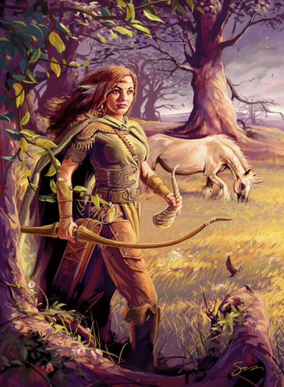 FRWiki's tweet photo. Mielikki was the goddess of forests and forest creatures and the patron of druids and rangers. She was cheerful with a ready smile and had confidence in herself and her path.
#dnd #forgottenrealms #Realmslore

📖: Faiths and Pantheons
🎨: Mike Sass

https://t.co/CoKil1O5FX https://t.co/ekJ1gggvP7
