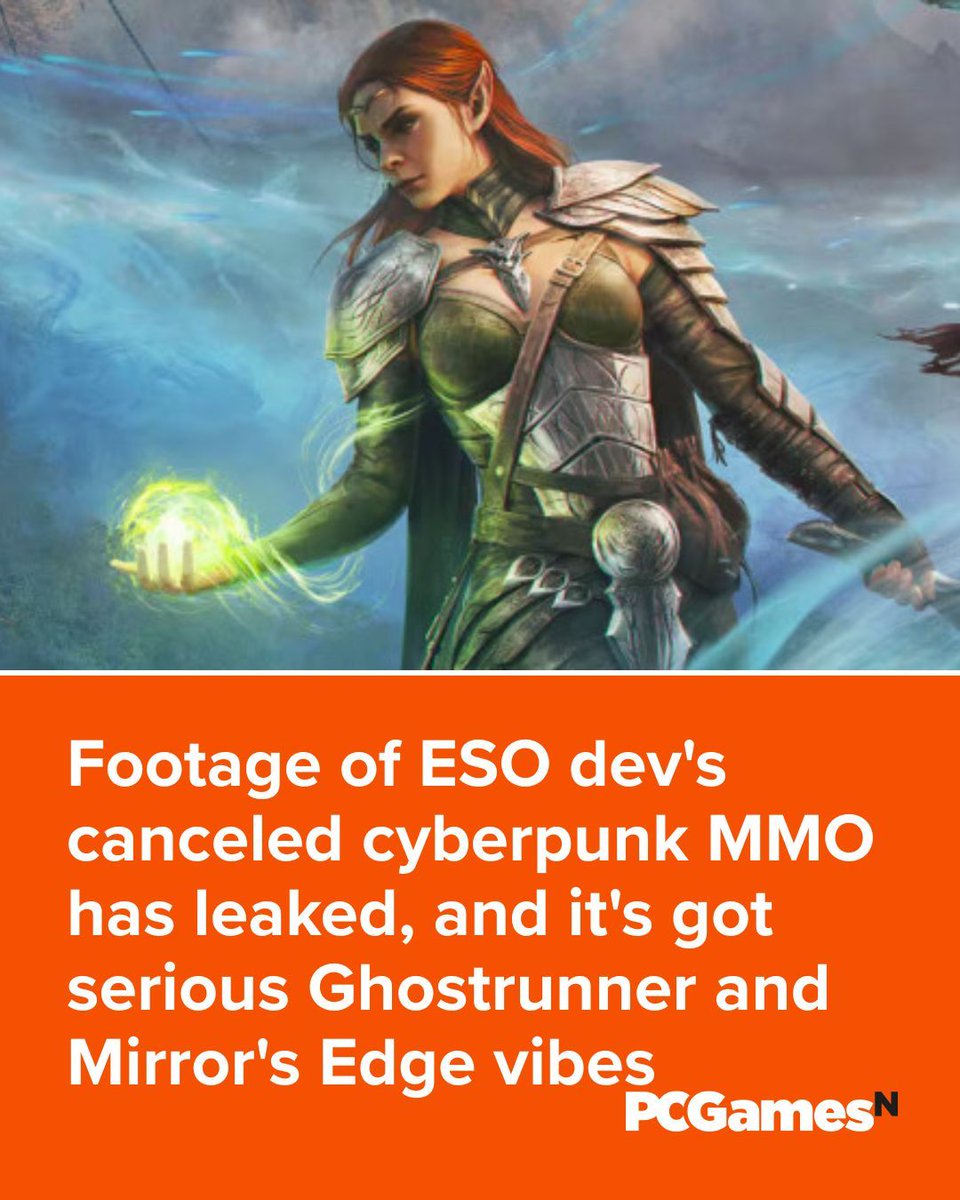 PCGamesN's tweet photo. Xbox canceled Project Blackbird as part of its mass layoffs in July 2025, but footage of the cyberpunk-style MMO has just appeared online 👇 #ProjectBlackbird #ElderScrollsOnline #XBOX https://t.co/MvZcDQIar5 https://t.co/45zcOtBEPZ