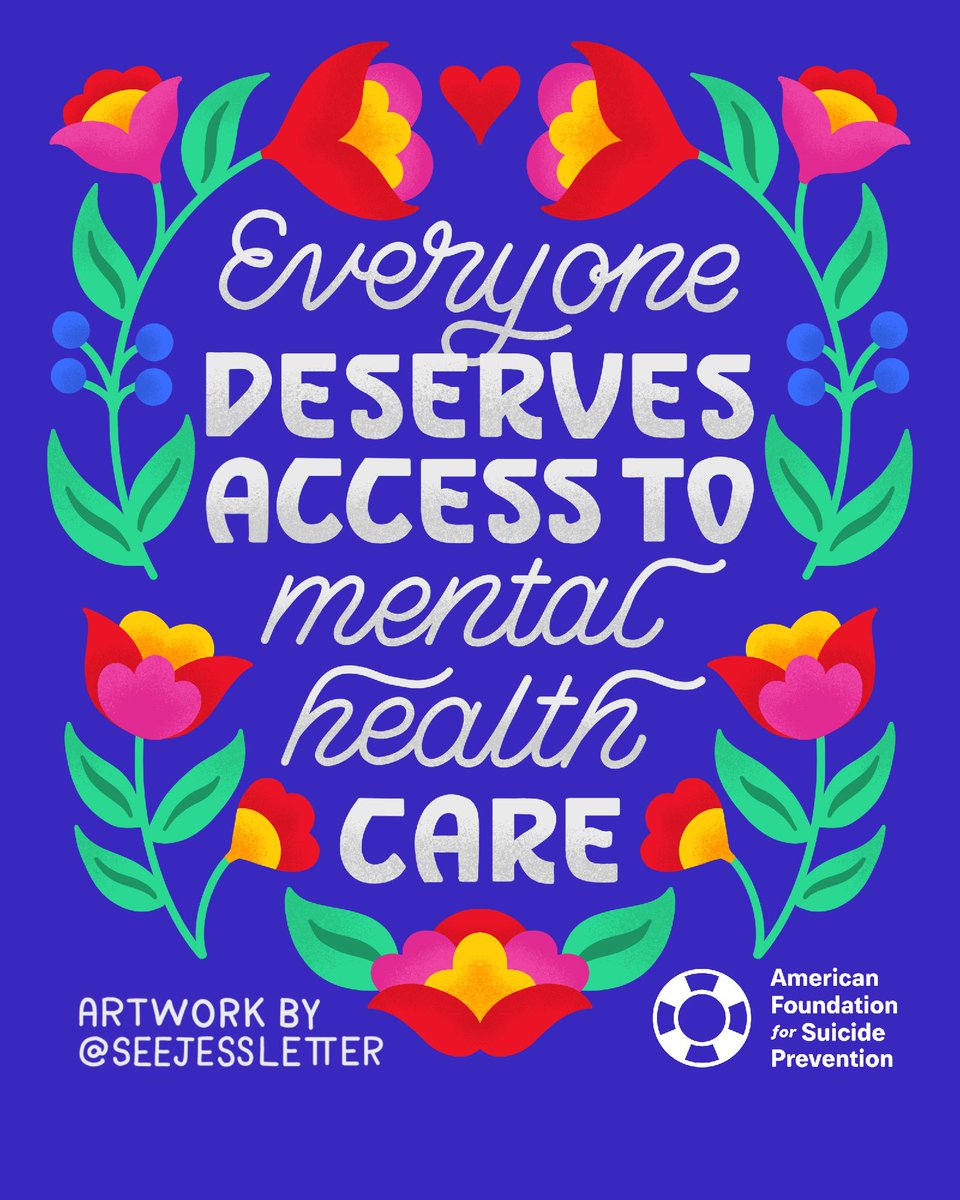 afspnational's tweet image. As we reflect on Dr. Martin Luther King Jr.'s legacy, we are reminded of the need for equitable mental health care.

At AFSP, we reaffirm our commitment to addressing the root causes of inequities through research, advocacy, education, and more.

Artwork by Jessica Molina