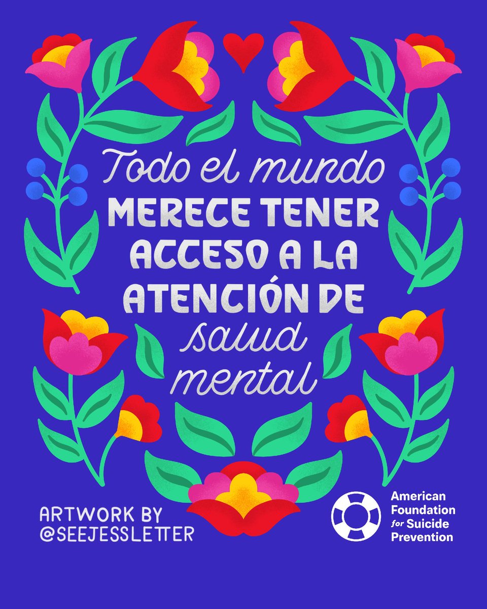 afspnational's tweet image. As we reflect on Dr. Martin Luther King Jr.'s legacy, we are reminded of the need for equitable mental health care.

At AFSP, we reaffirm our commitment to addressing the root causes of inequities through research, advocacy, education, and more.

Artwork by Jessica Molina