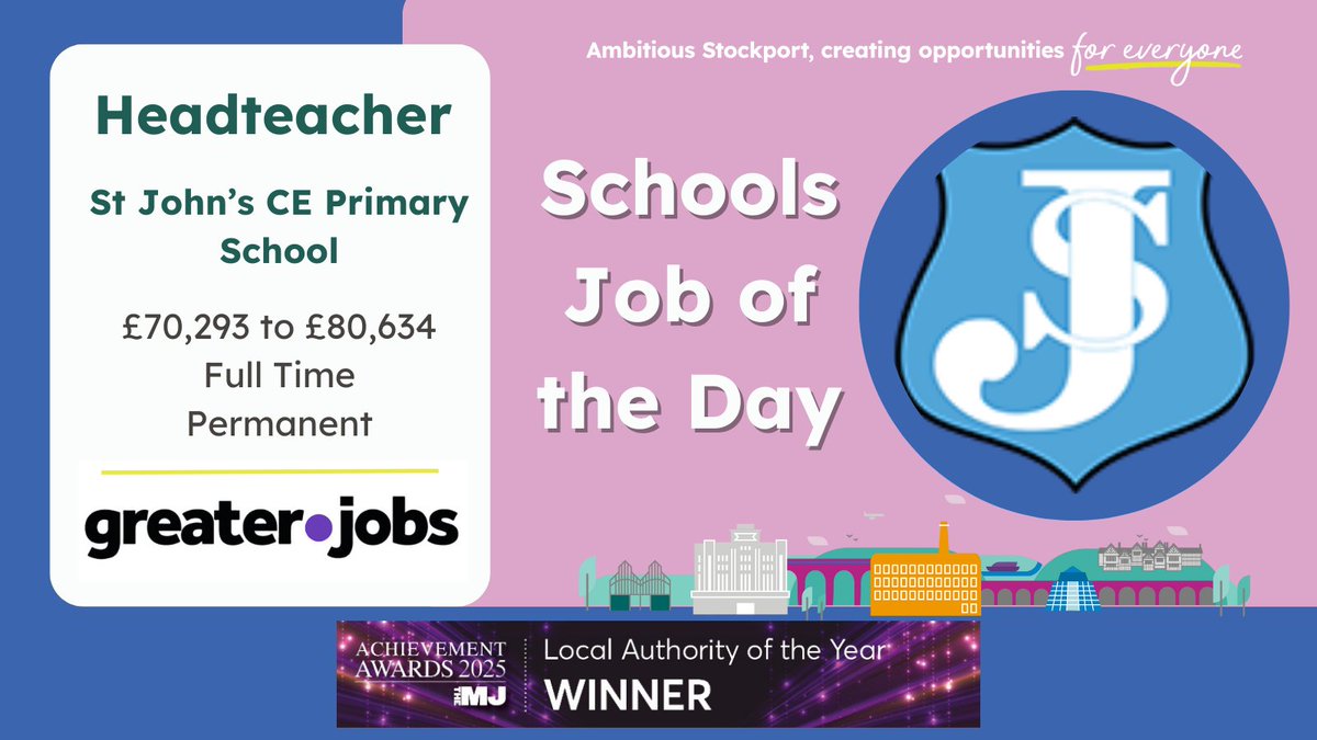St John's CE Primary are looking for a Headteacher who will inspire and motivate through innovative leadership and develop children’s learning with passion and commitment.

Find out more 👉 orlo.uk/rCcr5