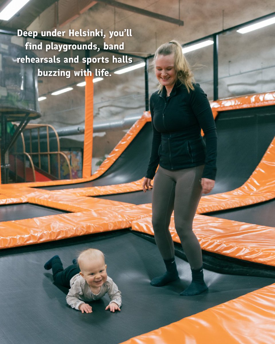 thisisFINLAND's tweet image. Beneath Helsinki you can find a full‑on playground, a museum, sports halls, a church and even a karting track! 🏎️ Read more about the world underneath and its history at finland.fi/life-society/h… 

#Helsinki #Underground #Shelter