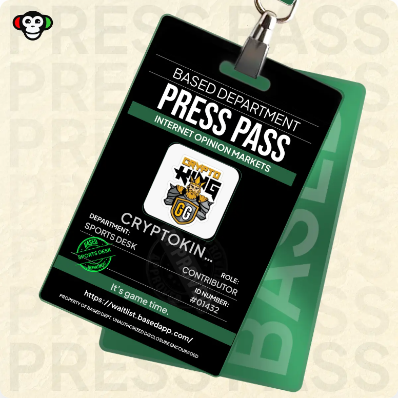 Cryptoking_GG's tweet image. got my Press Pass from @basedappcom
not missing this one → waitlist.basedapp.com/?ref=C0DGHiSPu6