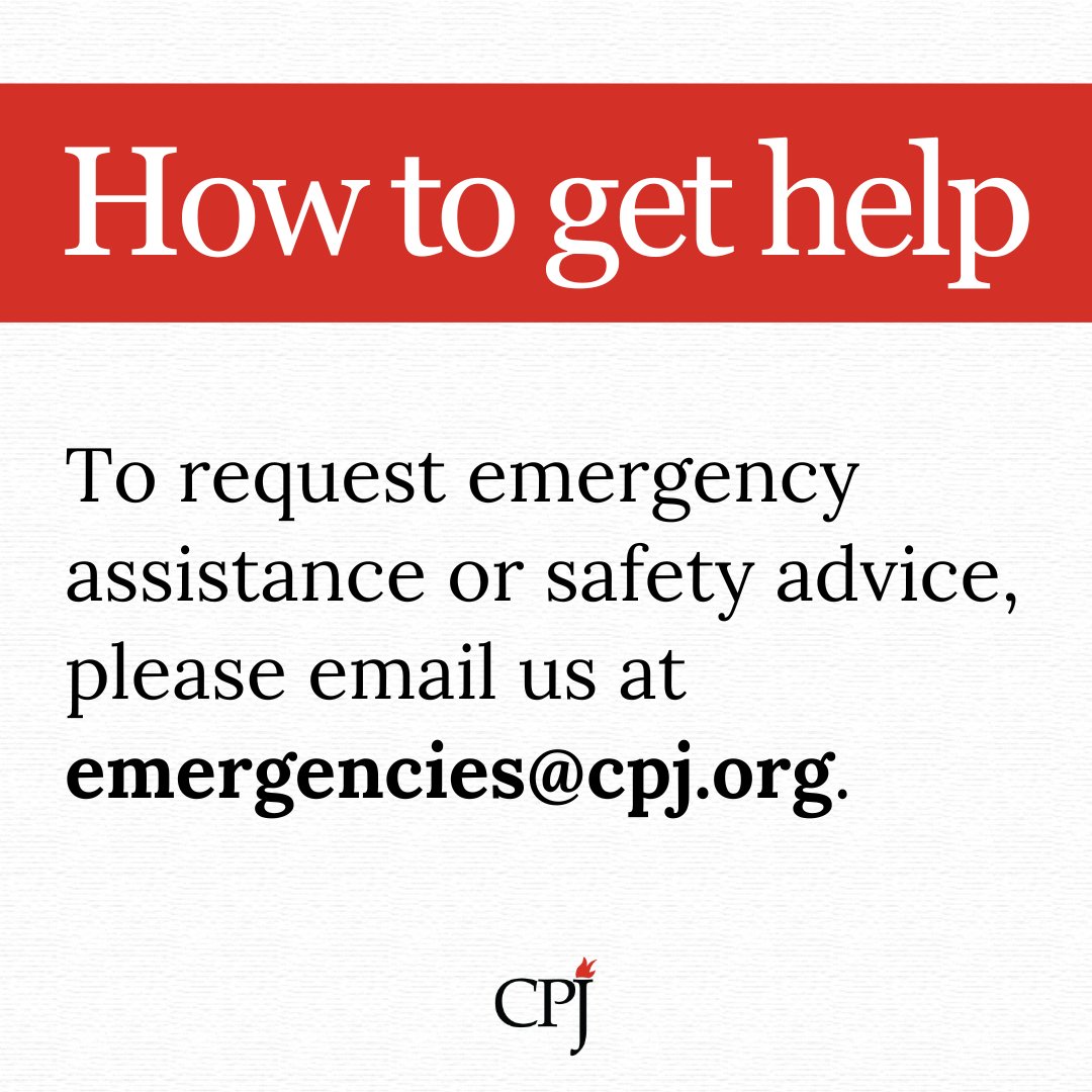 🪧 Journalists covering protests: Do you need safety advice or emergency assistance?

🔴 Contact us at emergencies@cpj.org.
🔴 Read more about safely covering protests 👇 
cpj.org/resources-for-…