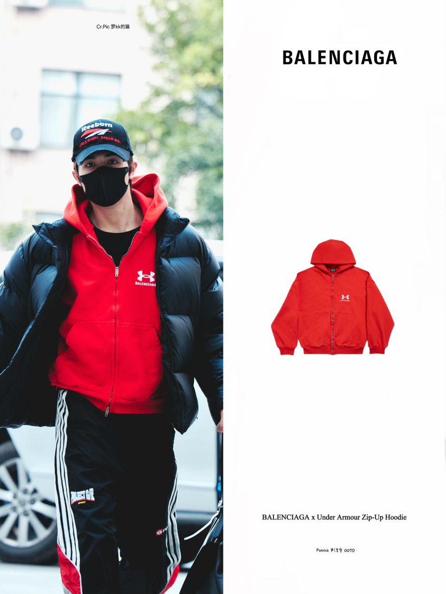 Patrickfs1020's tweet photo. ➖#PatrickFashion➖
#BALENCIAGA x Under Armour 
✩ Zip-Up Hoodie
#ProjectGR Project G/R 
✩ Retro Baggy Nylon Track Pants

@patrick_pppat  
#แพทริค #แพทริคณัฐวรรธ์ #PatrickFinkler #尹浩宇  #YinHaoyu https://t.co/2mmlPwsZD2