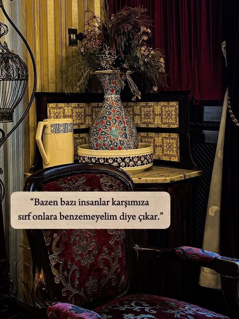 ardiskusu's tweet photo. "Bazen bazı insanlar karşımıza sırf onlara benzemeyelim diye çıkar." https://t.co/UCQkvAahRQ