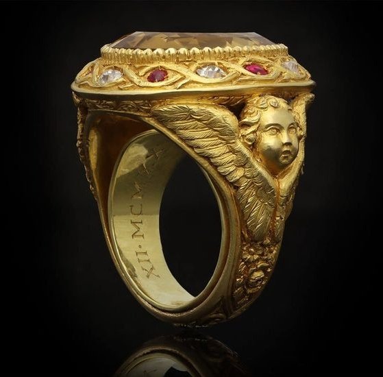 HeritageMatterz's tweet image. Bulgari Citrine Ring, Italian, circa 1884-1932.