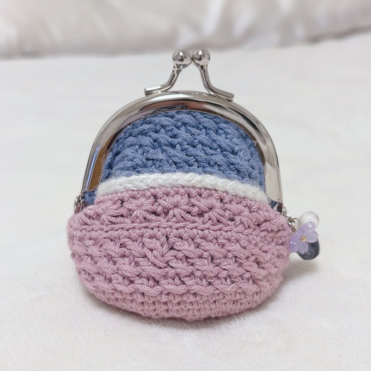 angの瞳カラーのがま口もできたよー👛🥳🧶 ミニ財布だからずっと小銭