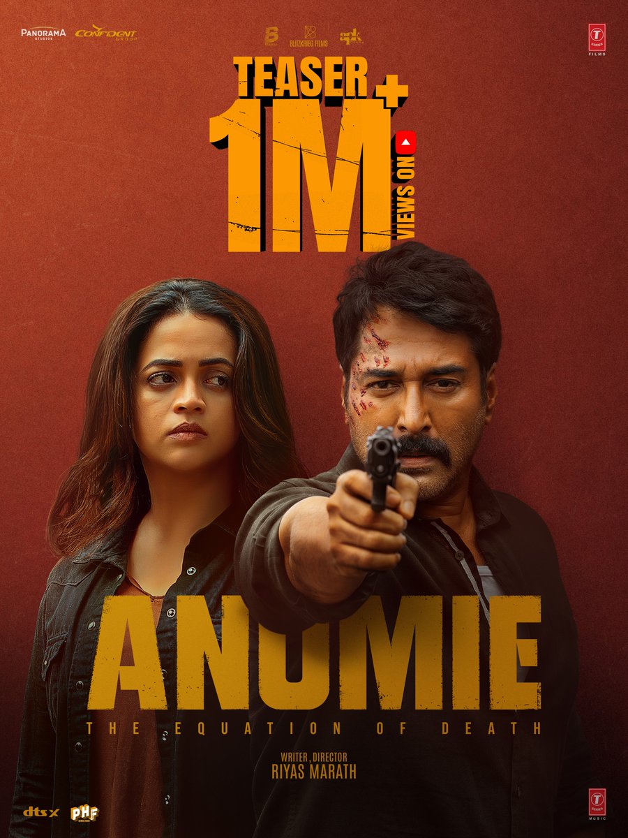 TSeries's tweet photo. The hype is real! 1 Million views and counting for the Anomie teaser. 📽️
Welcome to the World of Anomie.
Anomie – The Equation of Death
Starring
@Bhavana & @Rahman
Written & Directed by @Riyas Marath
#Anomie
#Bhavana
#RahmanActor
#RiyasMarath
#CJRoy
@KumarMangat @AbhishekPathakk #BhushanKumar #KrishanKumar
@PanoramaMovies @TSeriesfilms
@ram_rampagepix @Rajeshmenon1969 @Abh1navMehrotra @ShivChanana @neerajkalyan_24
#TseriesMusic
@rameemusic
#PanoramaStudios
@ConfidentGroup1
#Blitzkerigfilmsindia
#BhavanafilmProductions
#AadithPrassanaKumar
#SciFiThriller #Anomie #TheEquationOfDeath
