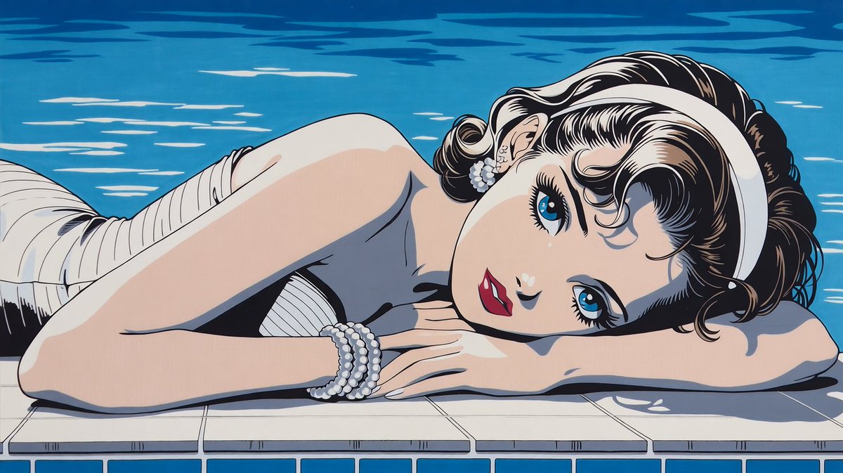 Poolside pop-art set