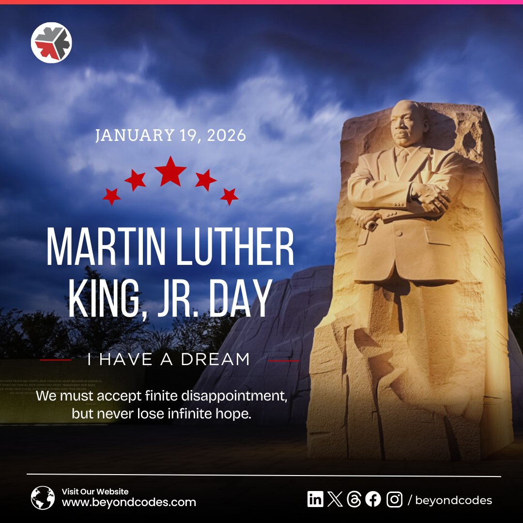 Today, we honor Dr. Martin Luther King Jr. and the values he stood for — equality, courage, and respect for all.

His words remind us that real progress comes from standing up for what’s right and creating space where everyone has the opportunity to grow and be heard.

#Equality