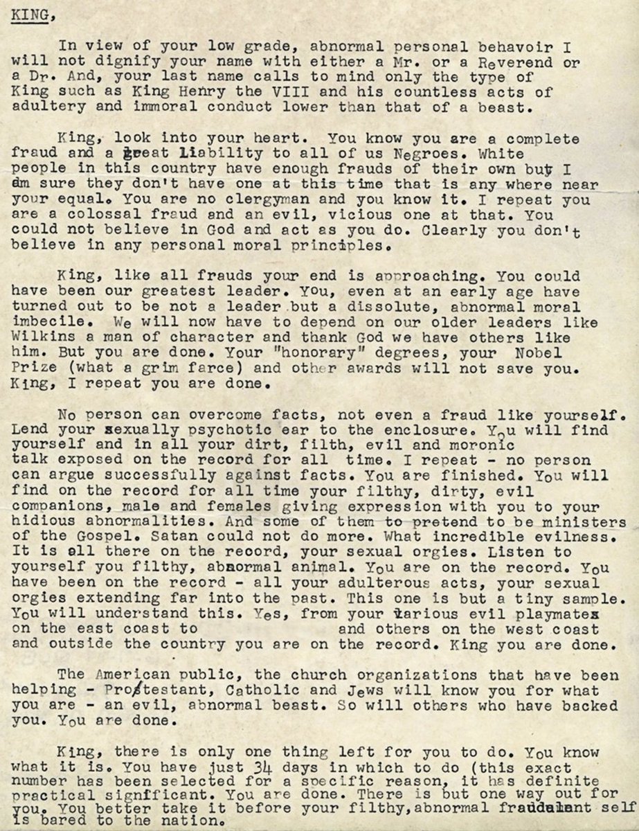 <a href="/FBI/">FBI</a> What's this? Oh, it's your attempt to convince Martin Luther King to kill himself.