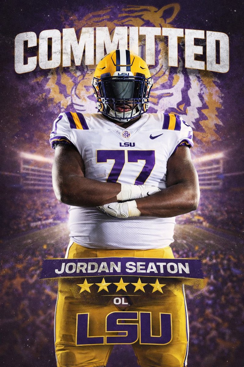JUST A PREDICTION:

I believe Jordan Seaton is going to LSU.

I believe he knew that long before the visit to Mississippi State. Long before Texas. Even before Miami. What we’re watching now isn’t indecision, it’s a tour.

In my opinion, he was flown out, treated like a