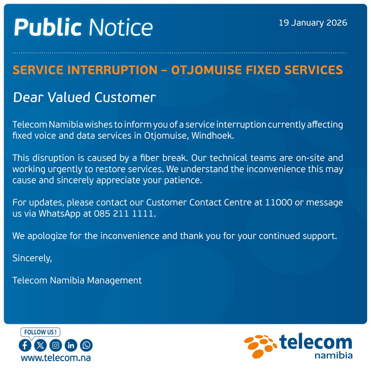 Telecom Namibia tweet media