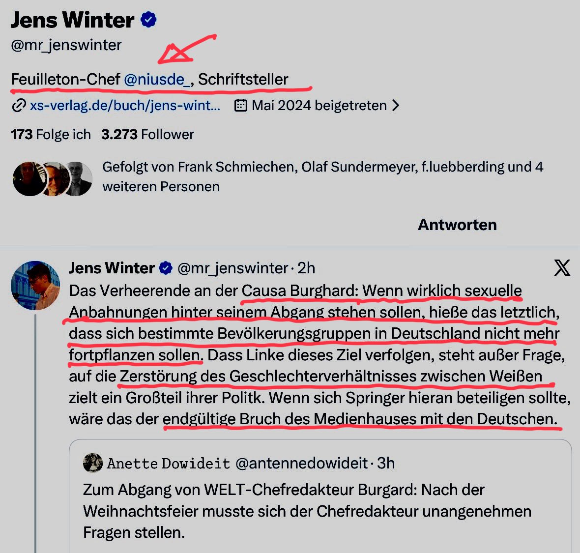 polenz_r's tweet image. Jetzt verstehe ich: bei sexueller Übergriffigkeit am Arbeitsplatz geht‘s für Nius um den Fortbestand der weißen Rasse.