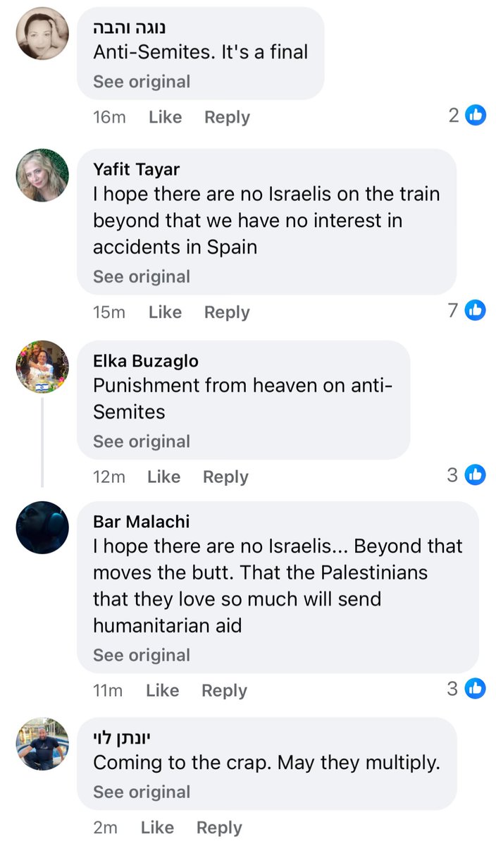 Shouldnotbeonx's tweet image. Israelis are celebrating the Spain train crash.
