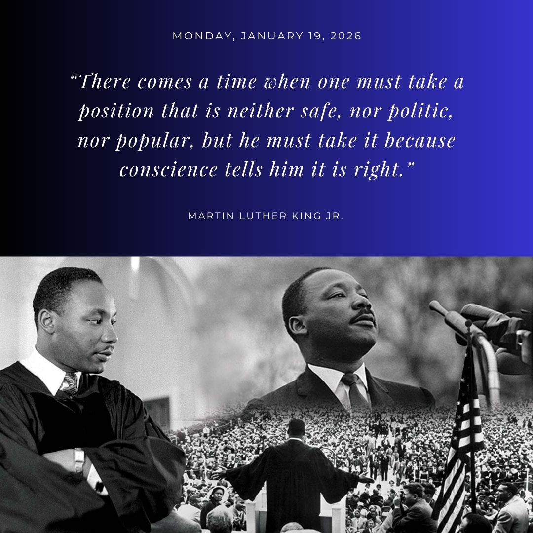 SolicitorGener4's tweet photo. The Office of Solicitor-General Charles A. Brooks, wishes you a safe and meaningful day to commemorate the life and work of Dr. Martin Luther King Jr. In times of uncertainty and change— we are reminded that doing what is right is not always easy, but it is always necessary. https://t.co/SAe6WOdeXe