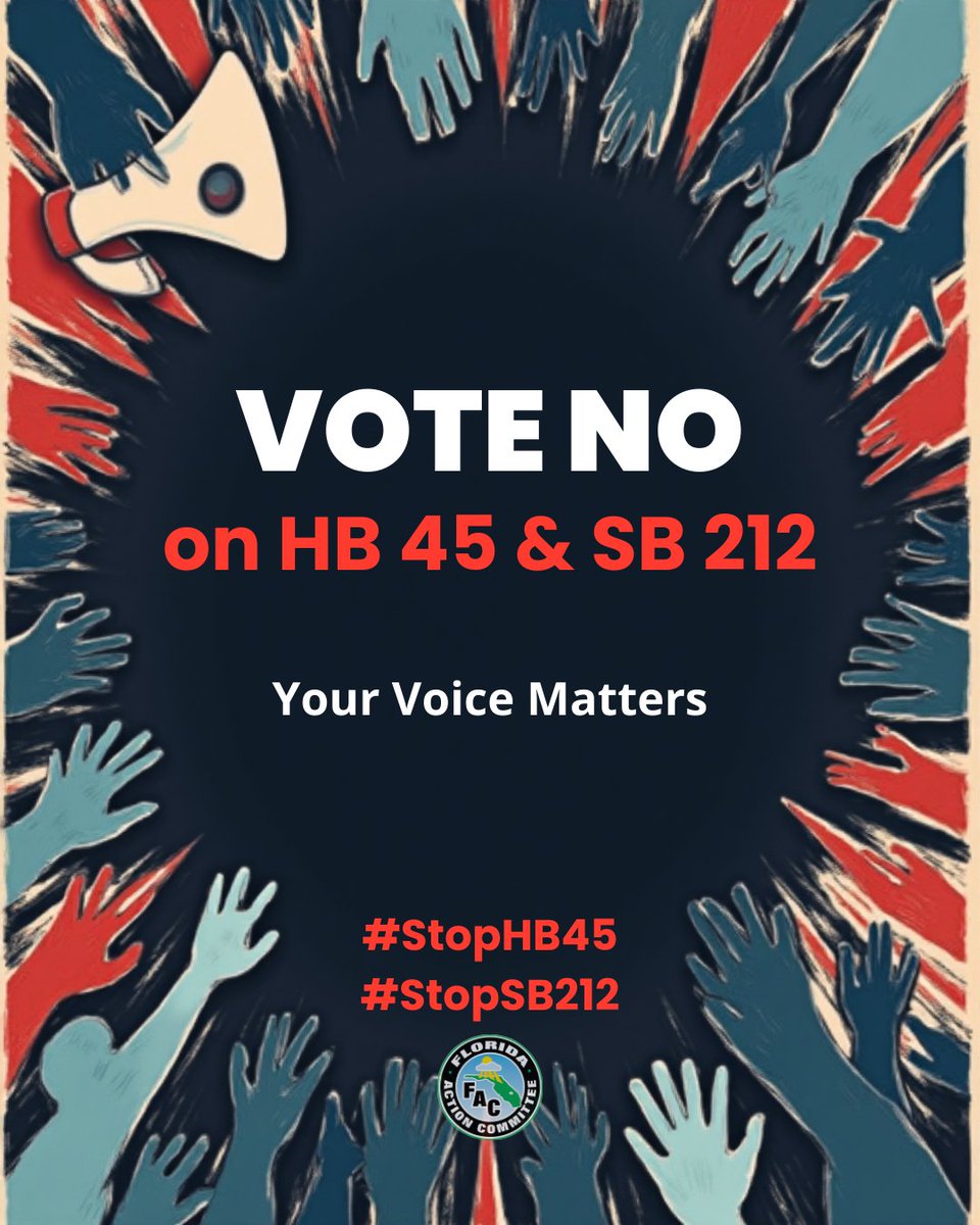 HB 45 &amp; SB 212 would make large parts of Florida unlivable without improving safety—increasing homelessness, destabilizing housing, and undermining supervision.

Protect kids with evidence-based policy, not chaos.
VOTE NO.

#HB45 #SB212 #VoteNo
