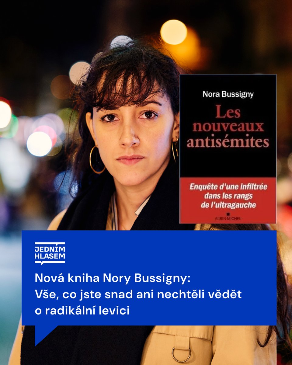 JednimHlasem's tweet photo. Ve Francii vyšla kniha, která by měla znervóznět každého, komu ještě něco říká slovo demokracie. Jmenuje se Les Nouveaux Antisémites (Noví antisemité) a její autorkou je investigativní novinářka Nora Bussigny. 

Nejde o akademickou esej ani o komentář z bezpečné vzdálenosti, ale svědectví z podsvětí radikální levice. Z míst, kde se dnes antisemitismus nešeptá, ale skanduje.

Bussigny se na více než rok infiltrovala do francouzského antiizraelského hnutí. Pod falešnou identitou chodila na demonstrace, univerzitní akce, feministické a LGBT protesty, účastnila se workshopů organizací napojených na terorismus. Skandovala slogany o „genocidě“, tleskala davům oslavujícím Hamás a 7. říjen. Ne proto, že by tomu věřila, ale aby pochopila, jak hluboko se nenávist zakořenila a jaký jazyk dnes používá.

To, co popsala, je děsivé svou banalitou. Islamisté, radikální levice, samozvaní „progresivisté“, ekologičtí aktivisté i části feministického a LGBT hnutí dnes nacházejí společný jazyk: nenávist k Izraeli a „sionistům“ - starý antisemitismus v novém kabátě. Konspirační teorie o „sionistickém vlivu“, démonizace Izraele, oslava terorismu. Vše zabalené do slovníku lidských práv.

O to silnější je, kdo tu knihu napsal. Nora Bussigny není Židovka. Je Francouzka s marocko - arabskými kořeny, která vyrůstala v prostředí, kde se se Židy téměř nesetkala. Sama přiznává, že bez rodičů, kteří ji včas varovali, mohla snadno sklouznout k antisemitismu jako mnozí kolem ní. Právě proto má její svědectví takovou váhu, protože jej nelze smést ze stolu jako „židovskou hysterii“ nebo „izraelskou propagandu“.

Za pravdu ale platí vysokou cenu. Výhrůžky smrtí, policejní ochrana, bojkot knihkupectví, obvinění ze zrady a ze spolupráce s „genocidním režimem“. Přesto se kniha stala bestsellerem, získala prestižní politickou cenu a čtou ji především nežidovští Francouzi. Lidé, kteří si začínají uvědomovat, že toto už dávno není jen „konflikt na Blízkém východě“.

Bussigny ve své knize nemoralizuje. Jen říká: teď už nemůžete tvrdit, že jste nevěděli. Antisemitismus ve Francii nemizí. Metastazuje. A kdo si myslí, že se ho to netýká, bude jednou velmi nemile překvapen.

#rudozelenákoalice #jednímhlasem  #celýobraz #faktabezfiltru