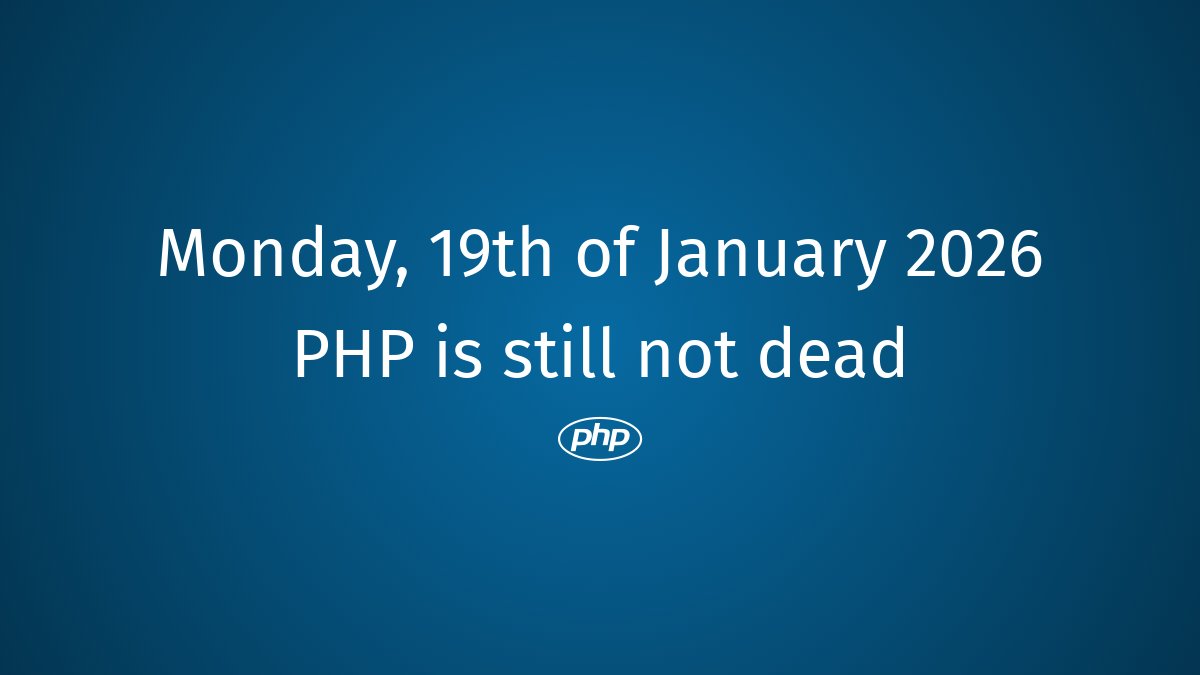Is PHP dead? tweet media