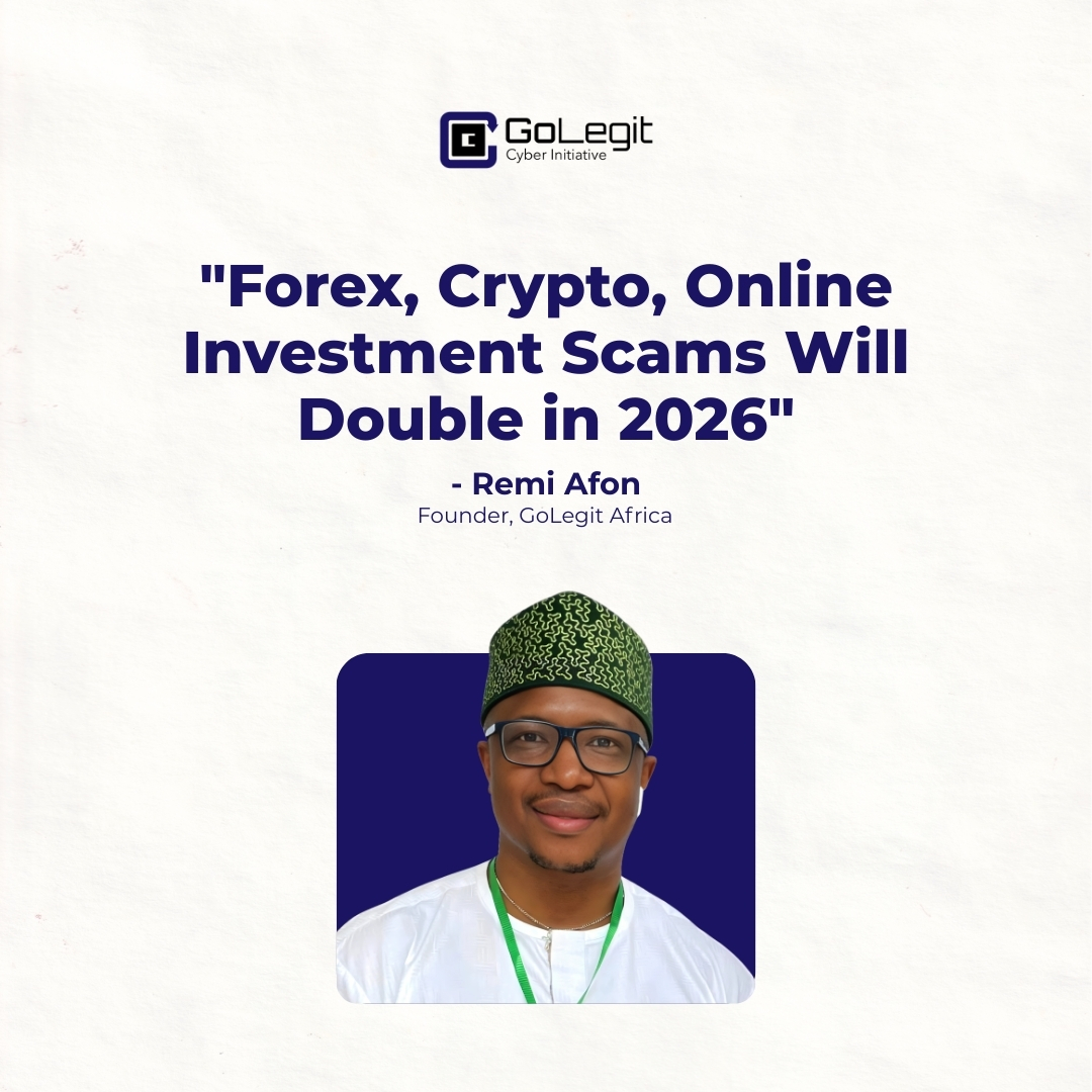 GoLegitOfficial's tweet photo. In the news: Speaking with @THISDAYLIVE,
Our founder, @RemiAfon has warned that Nigeria’s cybercrime landscape is expected to evolve further in 2026, not decline.

📖 Read the full interview here:
👉 https://t.co/lFTyRywMbE

#GoLegitAfrica #CyberAwareness https://t.co/skRWOkid5a