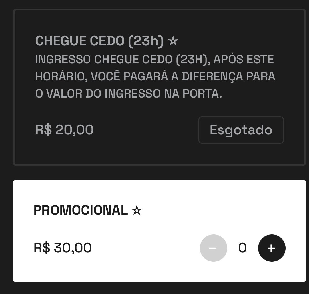 🚨INGRESSOS CHEGUE CEDO ESGOTADOS E PROMOCIONAIS VOANDO 🚨

garante o teu antes que seja tarde:
✫ shotgun.live/pt-br/events/l…