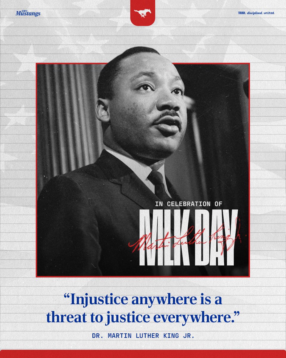 SMUFB's tweet photo. Today and every day, we remember the life and legacy of Dr. Martin Luther King Jr. https://t.co/H2zgQD45PL