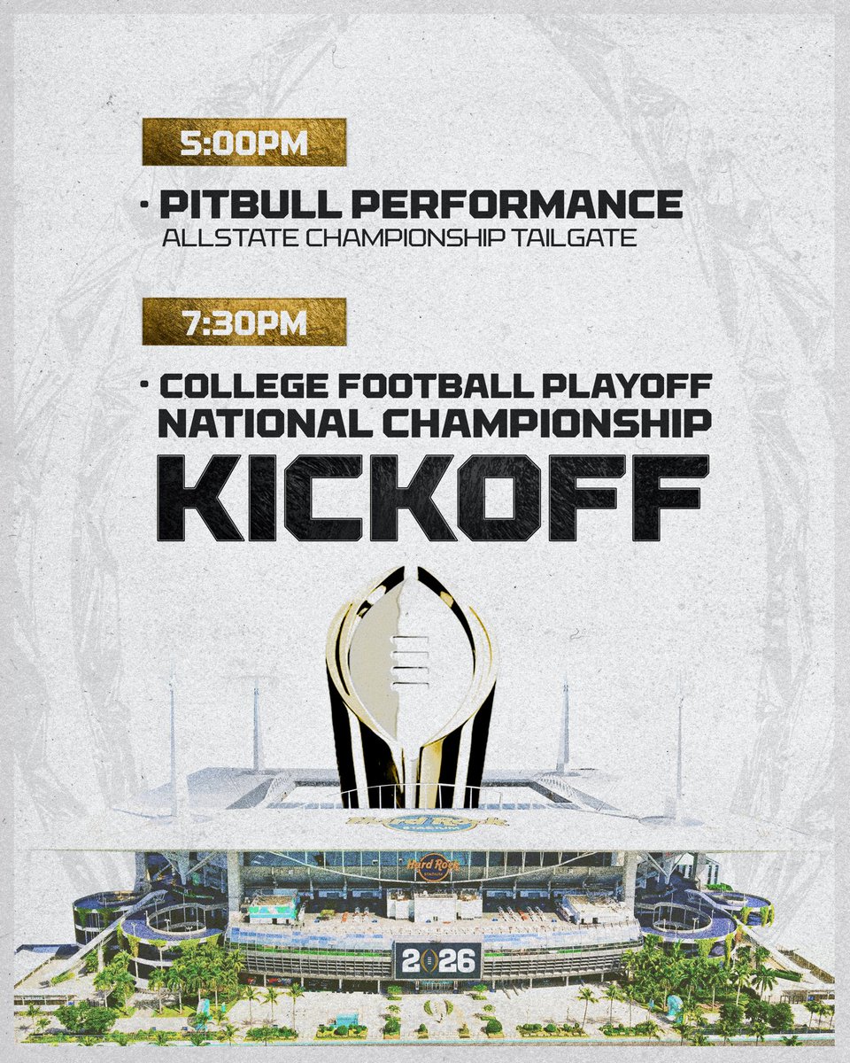 Get to Hard Rock Stadium EARLY‼️👀

#CFBPlayoff #NationalChampionship