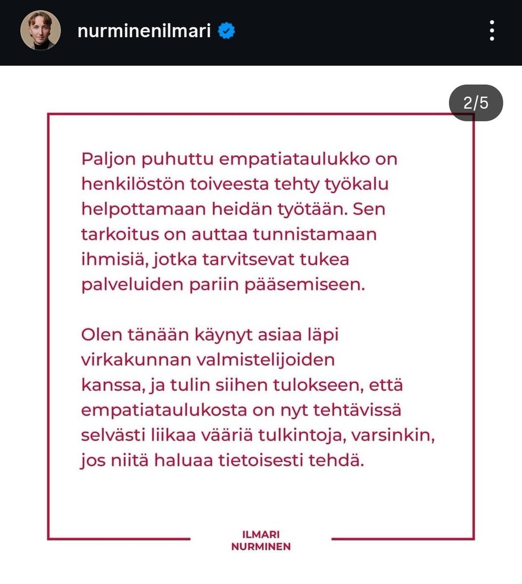 No nyt: empatiataulu vedetäänkin nyt pois valtuuston listalta. 

Pormestari Nurmisen mukaan siitä oli tehtävissä "liikaa vääriä tulkintoja", jopa "tarkoituksellisesti".

Kiitos kaikille julkisen paineen luomisesta. Tätä wokea ja parempaa™ syrjintää ei saa päästää juurtumaan.