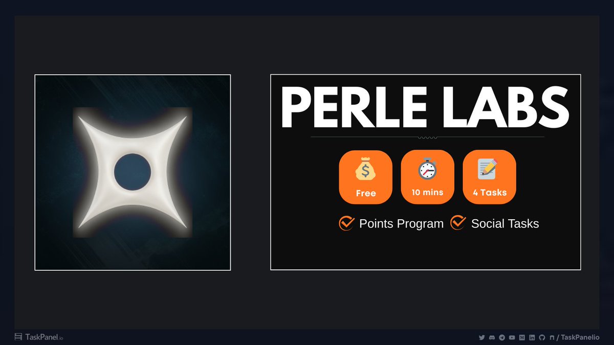 taskpanelio's tweet photo. Perle Labs (@Meet_Perle) airdrop campaign is live! 🚨

Complete new tasks on Solana and stack your XP and badges.

✅ Register and connect wallet 
🚀 Complete welcome tasks (Earn Novice badge) 
🎯 Solve data tagging quizzes 
💬 Finish voice recording missions

Max your XP today! Details here 👇
🔗 https://t.co/JzE2pDqEpE