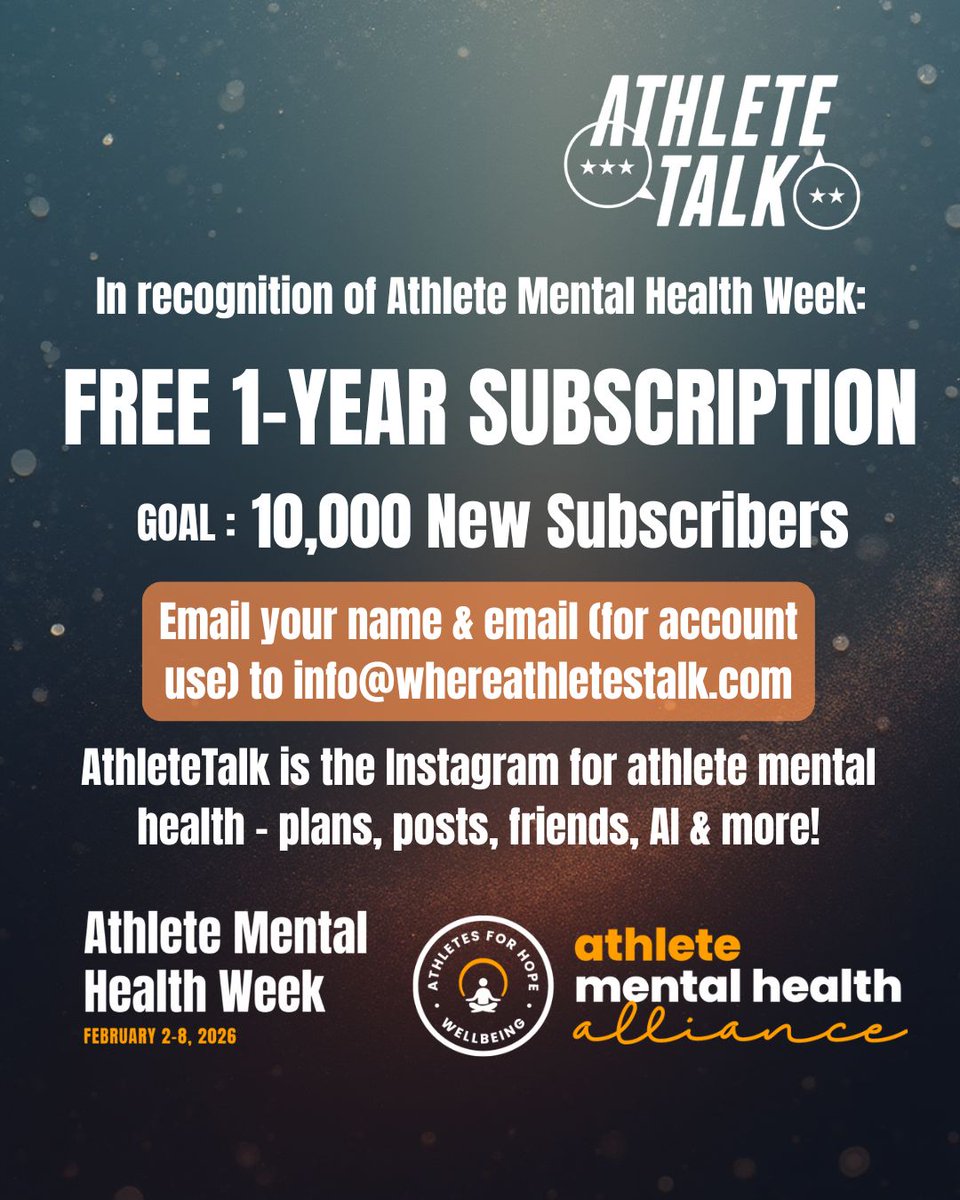 #breakthestigma #mentalhealth #athlete #mentalhealthawareness #AthleteTalk