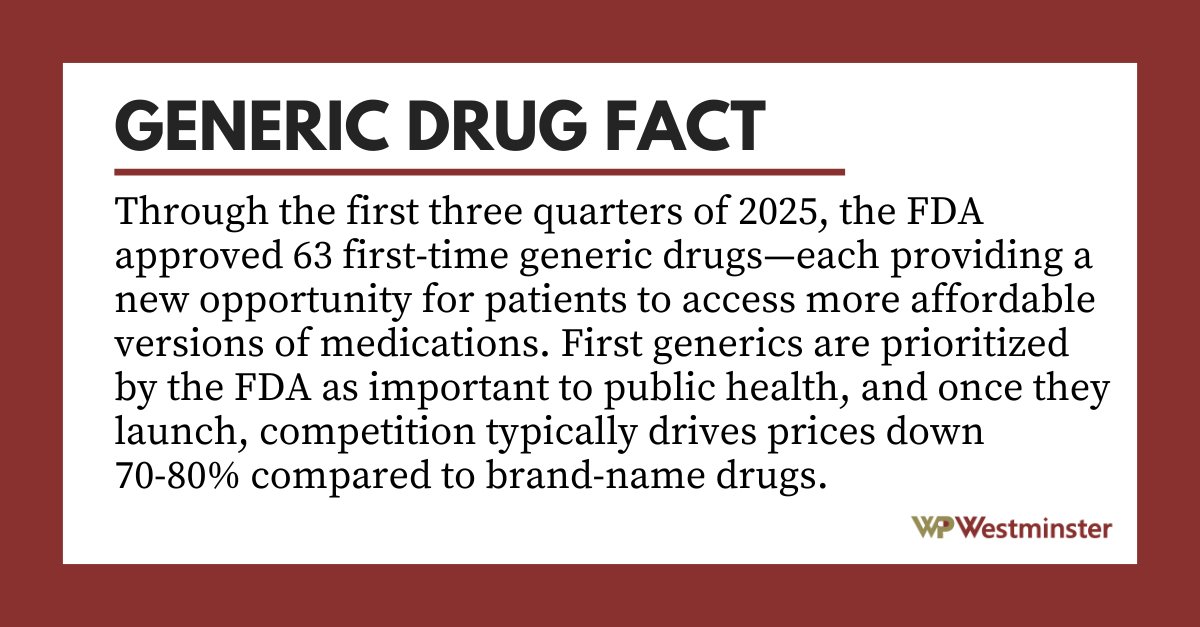 Every first-time generic approval represents years of development, rigorous FDA review, &amp; a commitment to making proven treatments accessible. WPRX is proud to support pharmacies with the quality generic alternatives that keep healthcare affordable for the communities you serve.