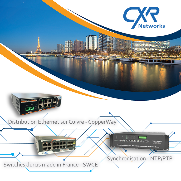 CxrNetworks's tweet photo. CXR Networks est un acteur majeur des infrastructures de communication et de test en France.

1. La gamme CopperWay (Distribution Ethernet sur Cuivre)

2. Les switches durcis made in France (Série SWCE)

3. Les Systèmes de Synchronisation (Serveurs de Temps NTP/PTP) https://t.co/El74weYv7n