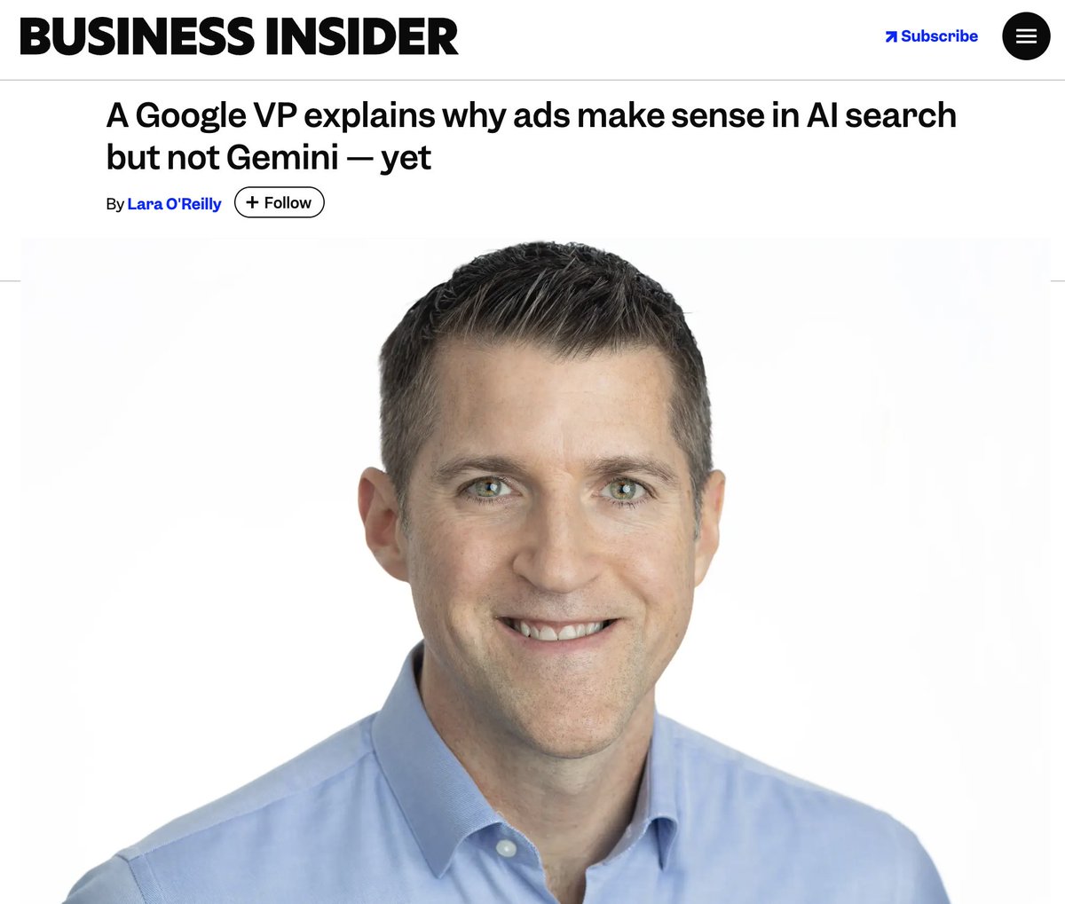 Googleの圧倒的強者感。 ＞ Googleが「Geminiに広告は入れない」と言っ