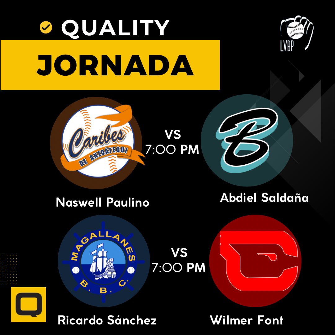 Encuentros y lanzadores para hoy 👀🔥⚾️