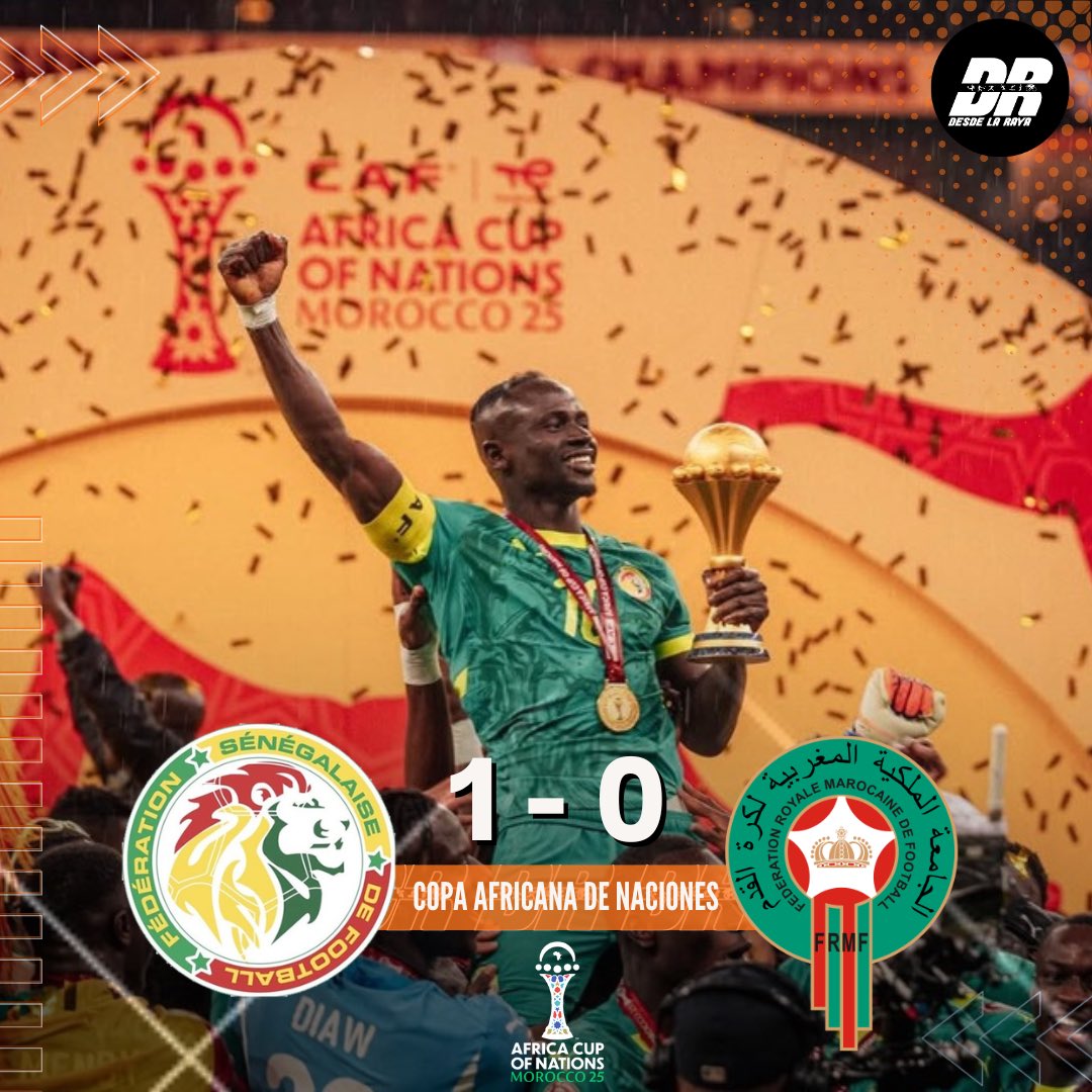 SENEGAL GRITÓ CAMPEÓN EN RABAT 🏆✅

Por la final de la Copa Africana, Senegal y Marruecos midieron fuerzas en el Estadio Prince Moulay Abdellah, de Rabat, donde los Leones de Teranga fueron campeones por la mínima diferencia ante el conjunto marroquí.

📸: <a href="/FootballSenegal/">Football Senegal</a>