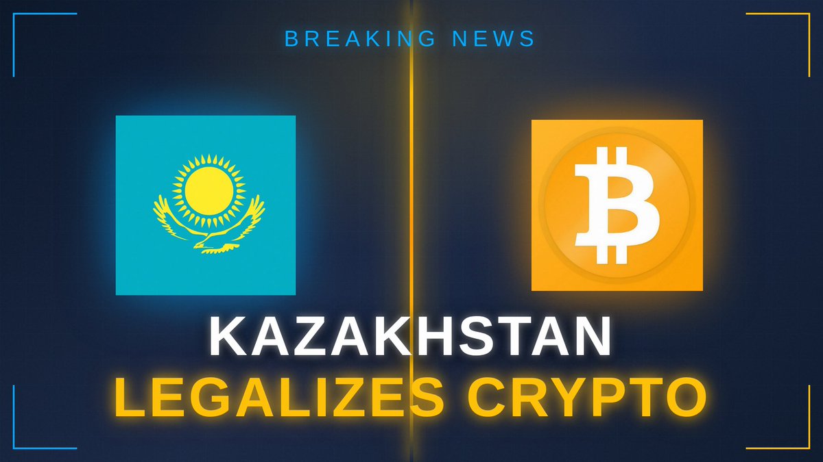 🇰🇿 Kazakhstan Just Legalized Crypto Under Central Bank Control ➤ #Bitcoin  Classified As 