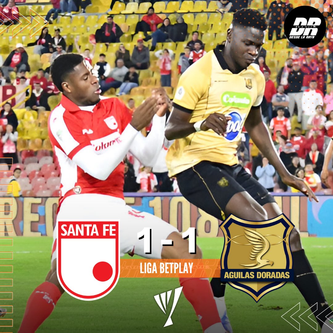 SIN GOLES, ASÍ FUE EL DEBUT DE ÁGUILAS EN LA CAPITAL 🦅⚽

Por la primera fecha de la Liga BetPlay 2026-I, Águilas Doradas igualó 1-1 ante Santa Fe en el Campín de Bogotá. En un partido parejo, con varias opciones de gol y con mucha paridad en la esquematización táctica.