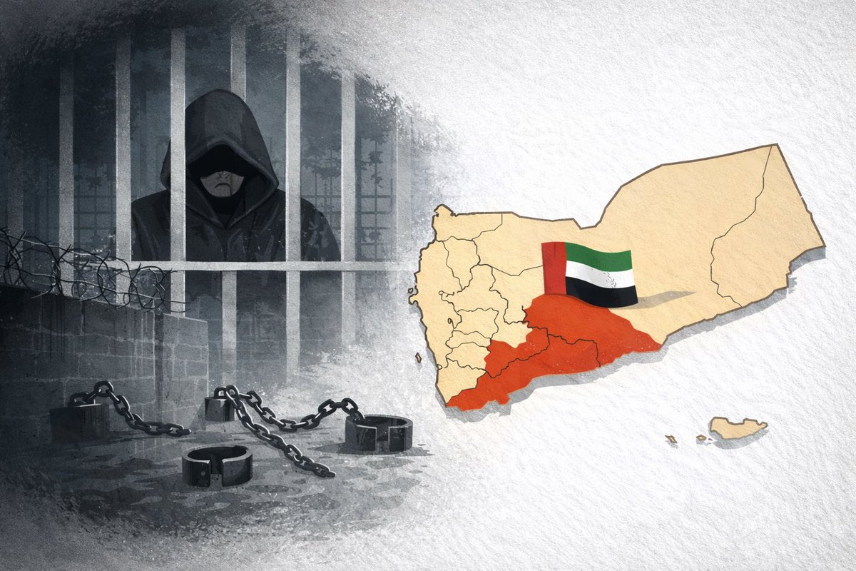 سالفة الهاشتاقين:
#جرائم_الامارات_في_اليمن 
#سجون_التعذيب_الاماراتية_باليمن

—————

القوات الاماراتية التي كانت في اليمن تعمل تحت غطاء التحالف قامت ببناء سجون في #المكلا جنوب اليمن للتعذيب والسجن التعسّفي لكل يمني حر يعترض على مشروعها مع اسرائيل وادواتهم كالهارب عيدروس الزبيدي .