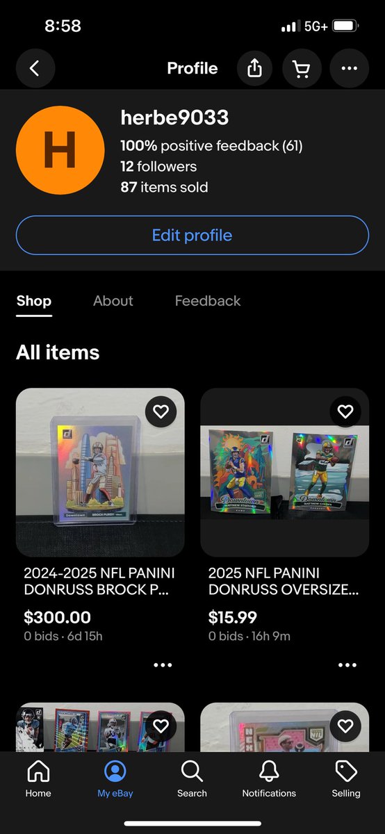 PSPNOLA1's tweet photo. GOODMORNING EVERYONE! NEW LISTINGS HAVE BEEN POSTED INCLUDING A DOWNTOWN BROCK PURDY! CHECK OUT MY EBAY “herbe9033” FOR GREAT LISTINGS WITH GREAT PRICES! 🚨🚨
EBAY LINK- https://t.co/0QZhOSPgwE
#TBBCrew #thehobby #sportscards #sportscardsforsale #tradingcards #eBaySeller #ebay https://t.co/O1Vp11OzAr