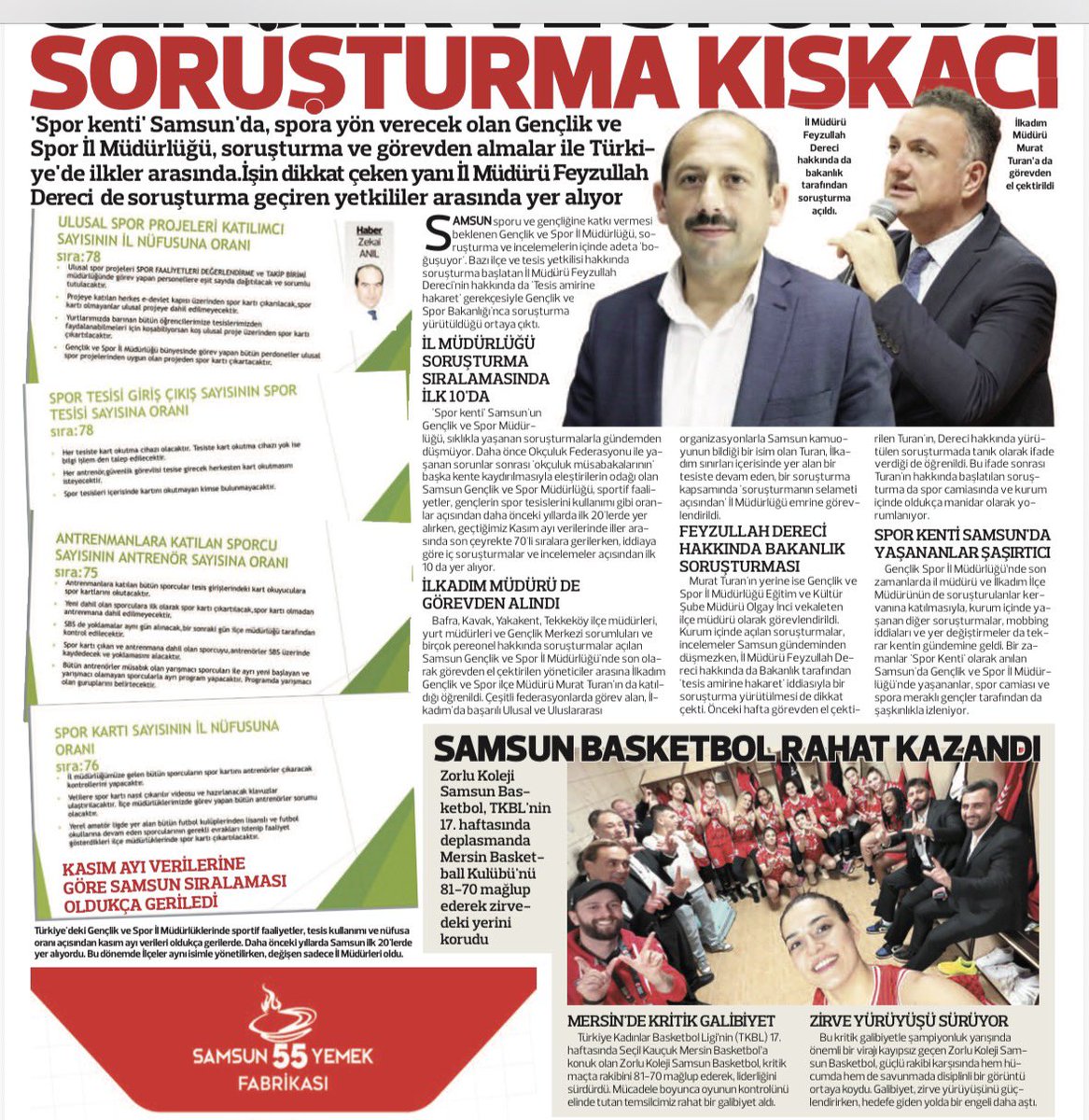 🔥Samsun Gençlik ve Spor Müdürlüğü’nde yaşananlar dikkat çekici.
📌Soruşturmalar ve görevden almalarla gündemde olması düşündürücü.
👉O kurum 19 Mayıs kenti Samsun gençliği için çok değerli. Sorunların giderilmesi için herkes elinden geleni yapmalı. Sahip çıkılmalı.
<a href="/mehmedmus/">Dr. Mehmet Muş</a>