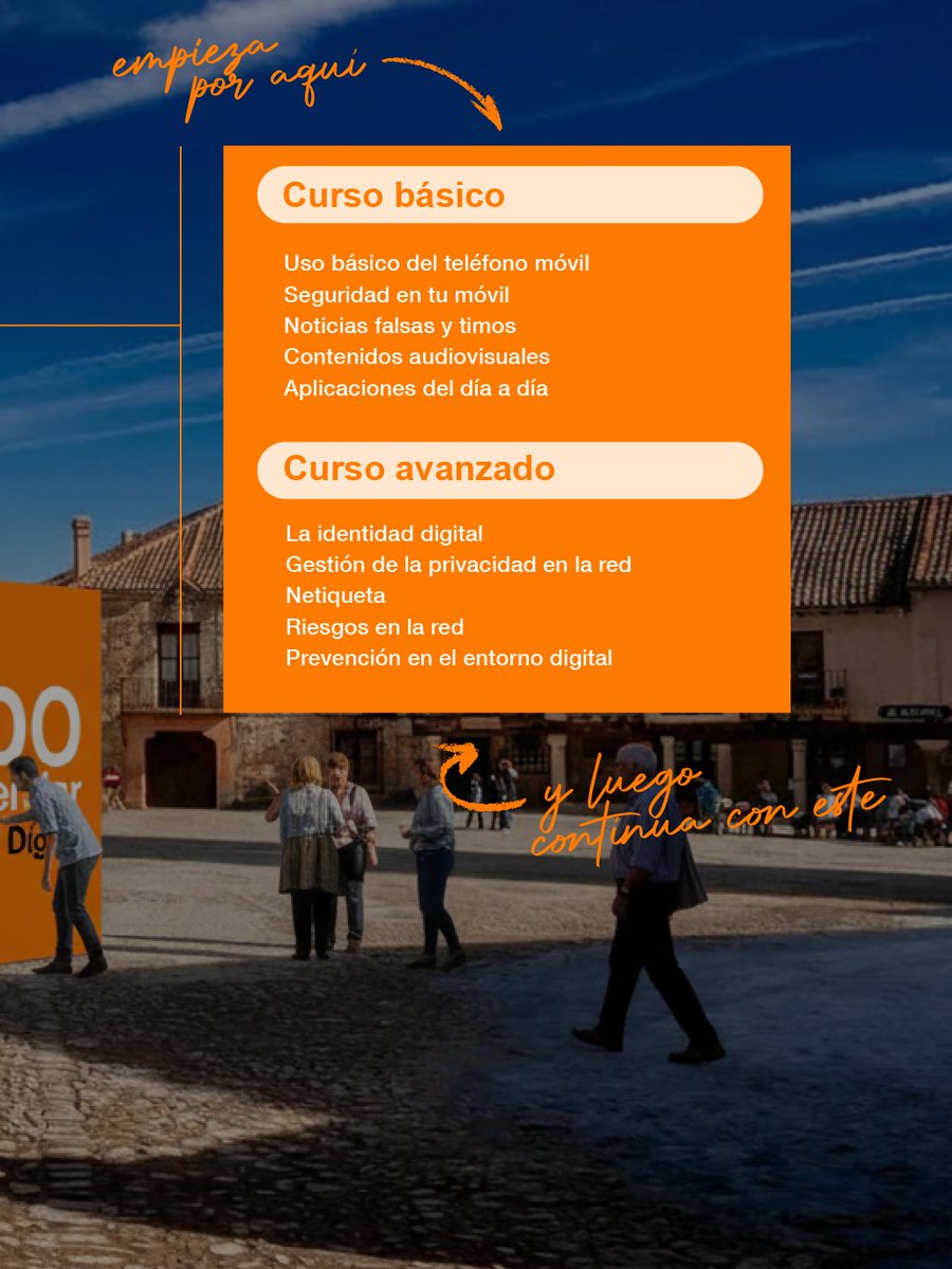 ¿No sabes por donde empezar a ponerte al día con la tecnología?

Si estás en un pueblo y quieres empezar, tenemos 2 cursos clave: uno de iniciación básica y otro más avanzado.  

¡Entra en el link para apuntarte! lnkd.in/dt-GCFXg