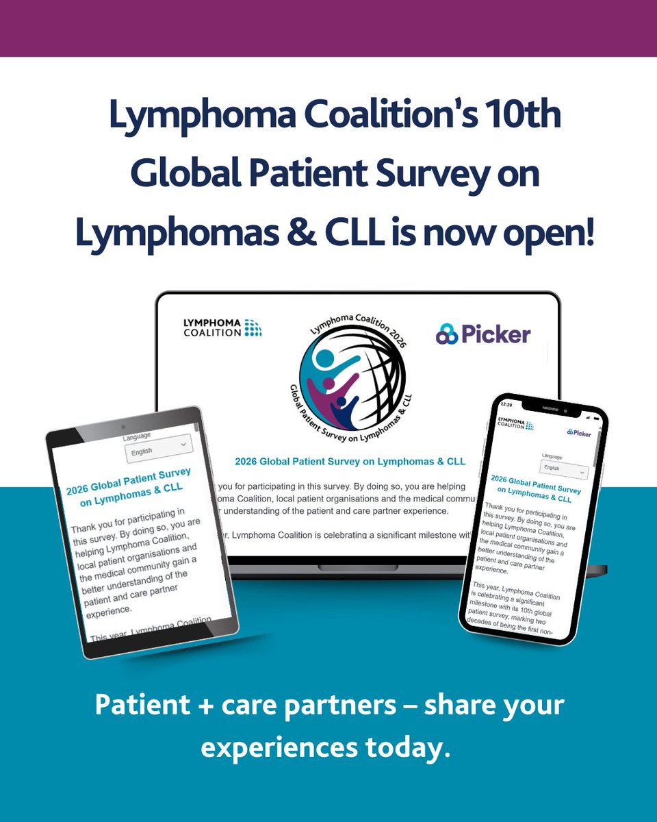 The Lymphoma Coalition’s latest global patient survey is now open! It was the inspiration for our own. Learn more about their survey at  @knowyournodes