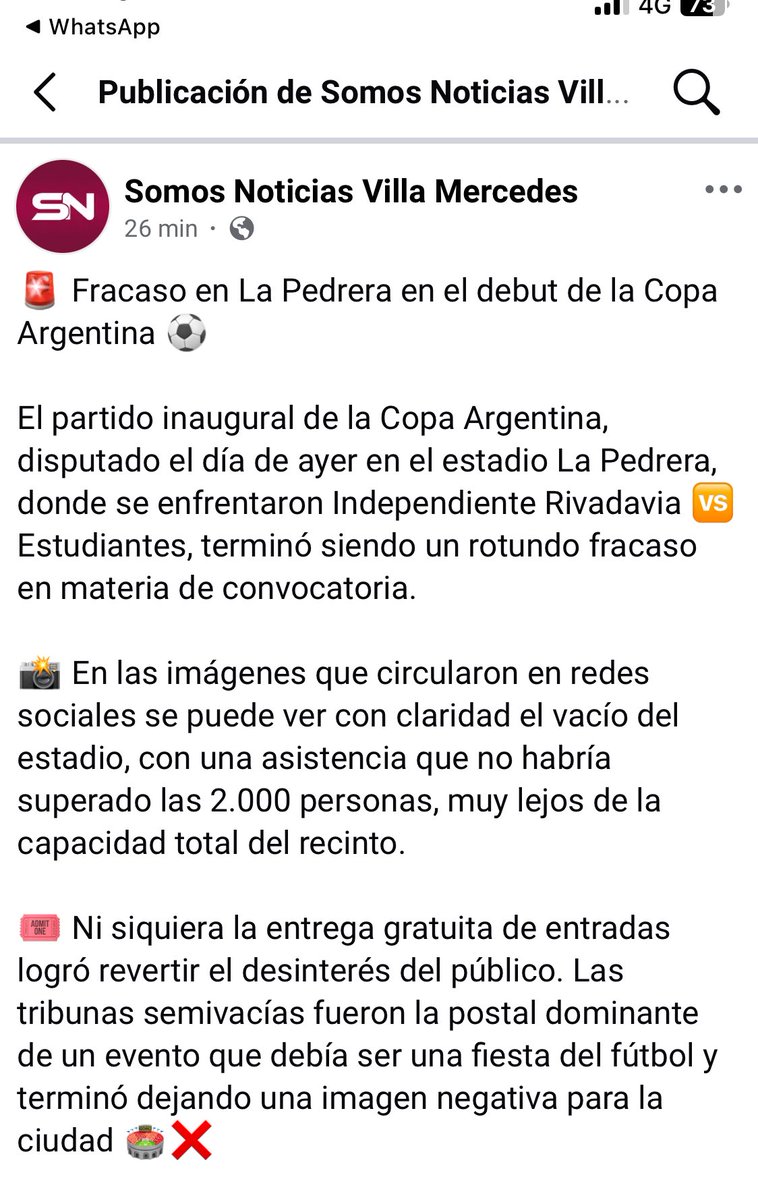 LA VERGÜENZA DE LA PROVINCIA.🐸👮‍♂️

Siempre lo seras, INDEPENDIENTE VILADAVIA.🤏