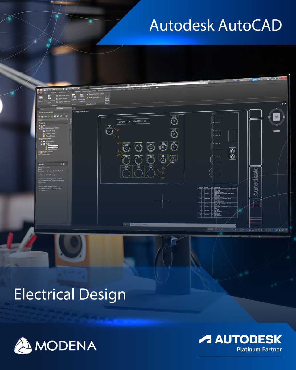 ModenaBIM's tweet photo. Need electrical design skills?

Our @autodesk AutoCAD Electrical Fundamentals course teaches schematic diagrams, panel layouts, and efficient electrical drawing management.

Enroll now: https://t.co/7HL5JzR6sF

#Autodesk
#AutoCAD
#AutodeskElectrical
#ModenaTraining https://t.co/TCgbtACdWP