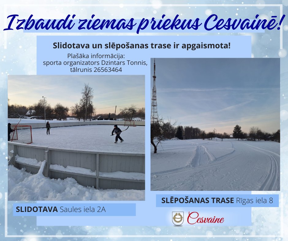 Asini slidas un smērē slēpes - slidotava un slēpošanas trase gaida! ❄