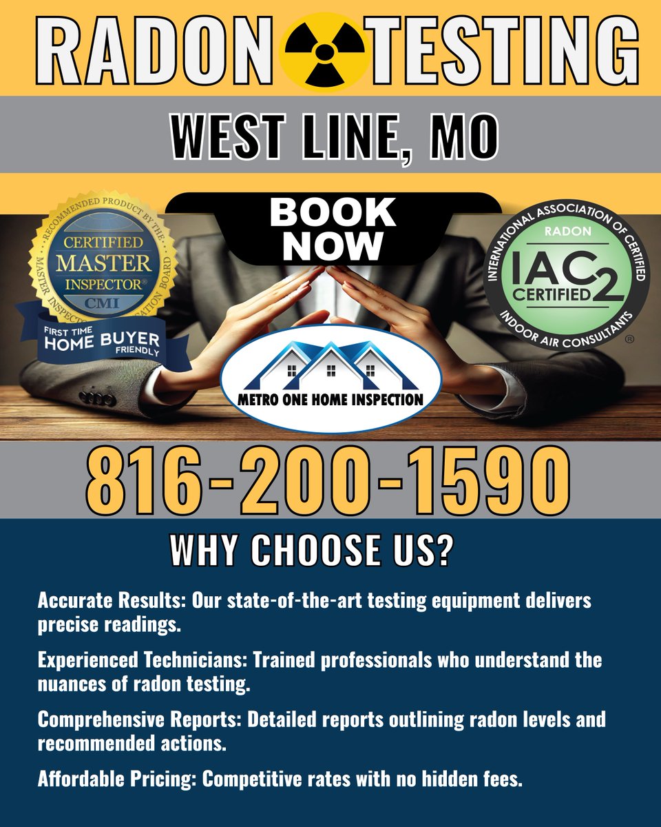 MetroOneHomeIns's tweet photo. West Line, MO: Ensure a radon-free environment with testing services in West Line. https://t.co/C7EEL2s8UG https://t.co/r9StjGbzC3