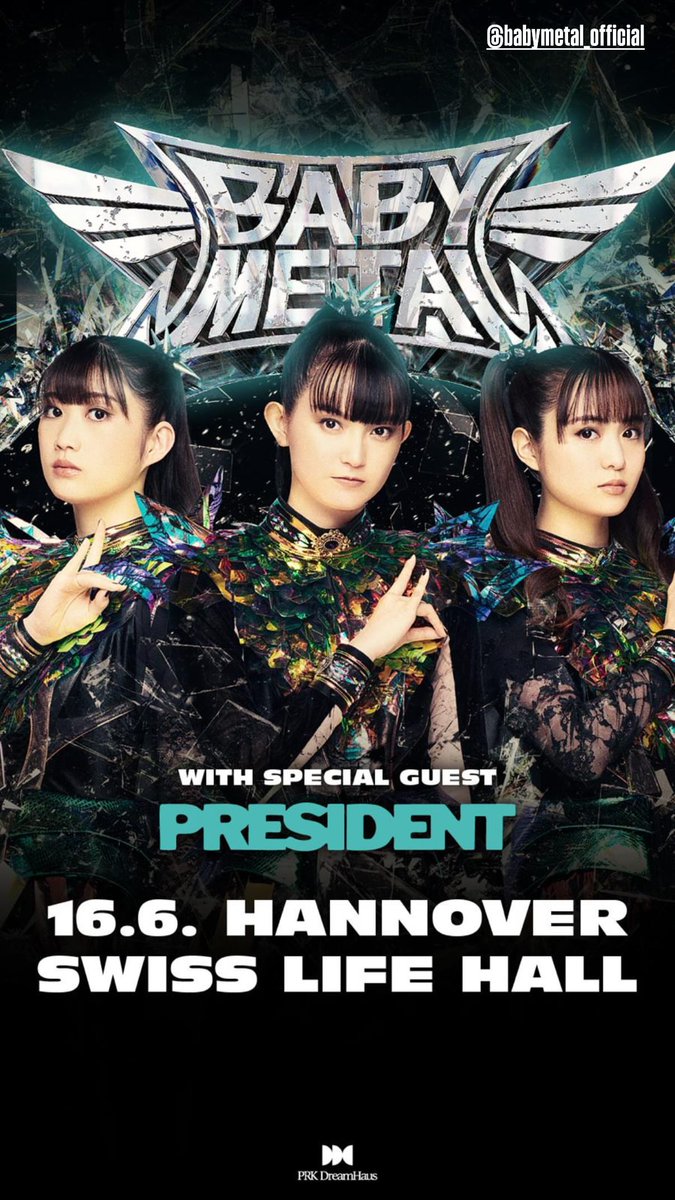 .<a href="/president_band/">PRESIDENT</a> on Instagram Stories. 

#BABYMETAL #BABYMETALWORLDTOUR2026 #Hannover 
instagram.com/stories/presid…