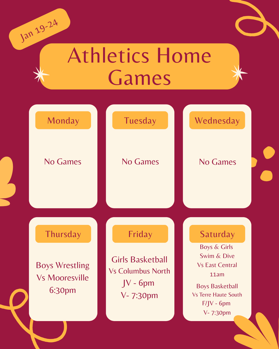 All of our teams are giving you a chance to come and support this week!